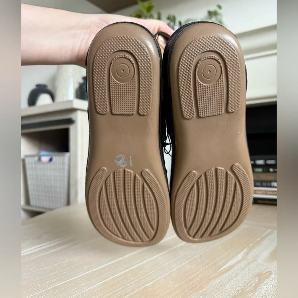 Flex Step|Navy Blue Sandals with Tan Accents,double strap faux leather•••NWT,11 - Picture 11 of 13